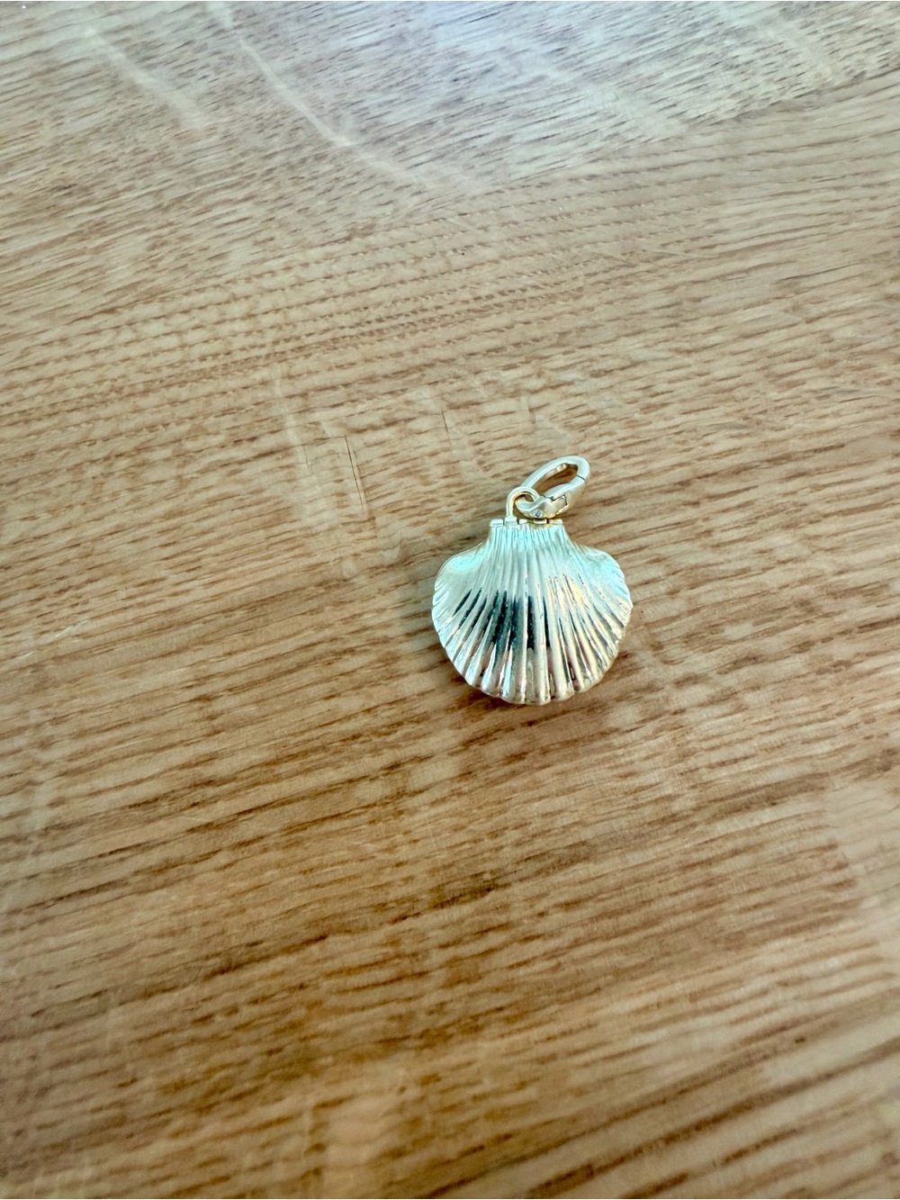 Clare V clamshell locket charm vintage gold NWT $75 chain sold separate